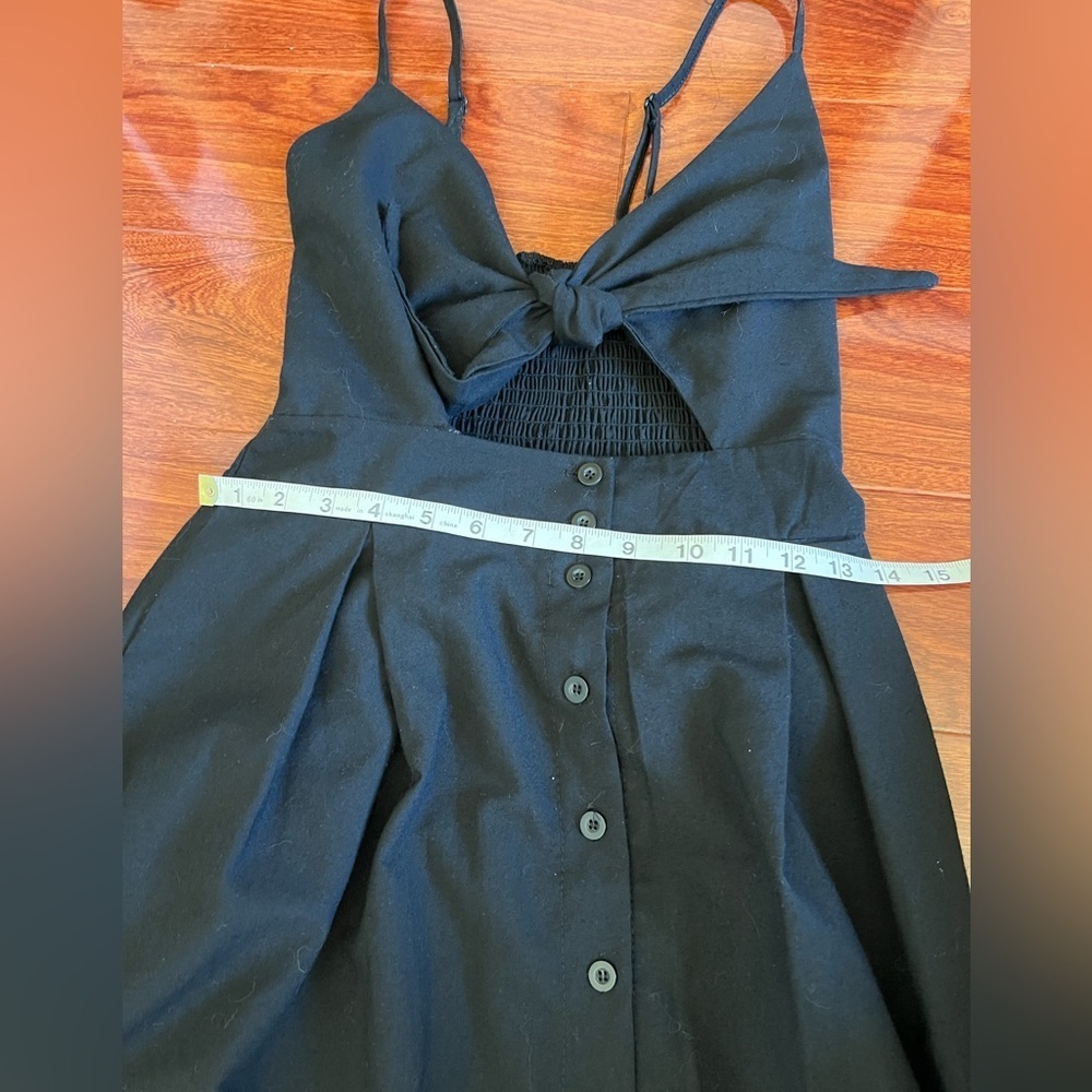 Black Spaghetti Strap Midi Dress NWOT - Picture 8 of 9
